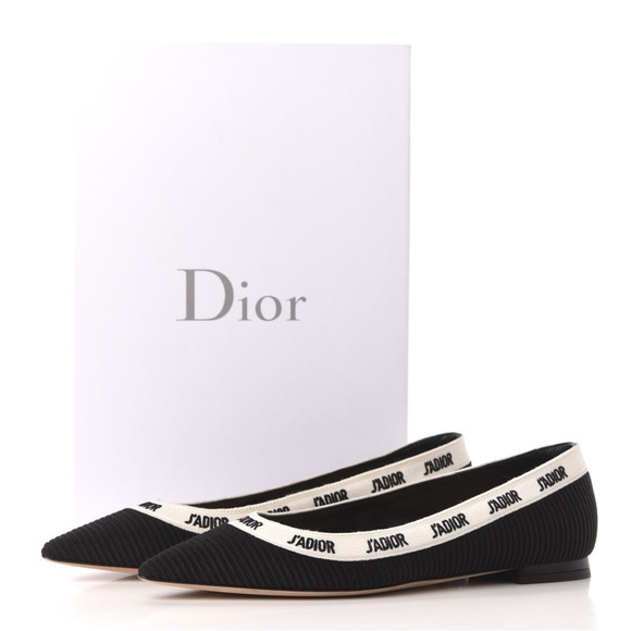 ❌SOLD❌ Christian Dior Embroidered Fabric Ballerina Flats - Picture 13 of 13
